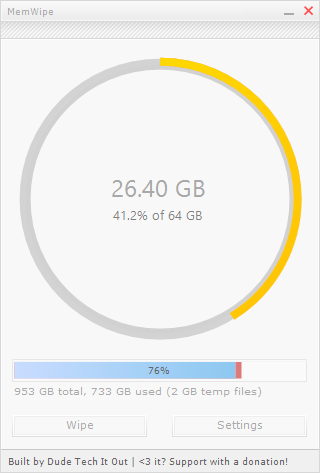 MemWipe Screenshot